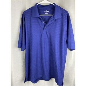 Grand Slam Mens Sz L Blue Short Sleeve Golf Polo Shirt